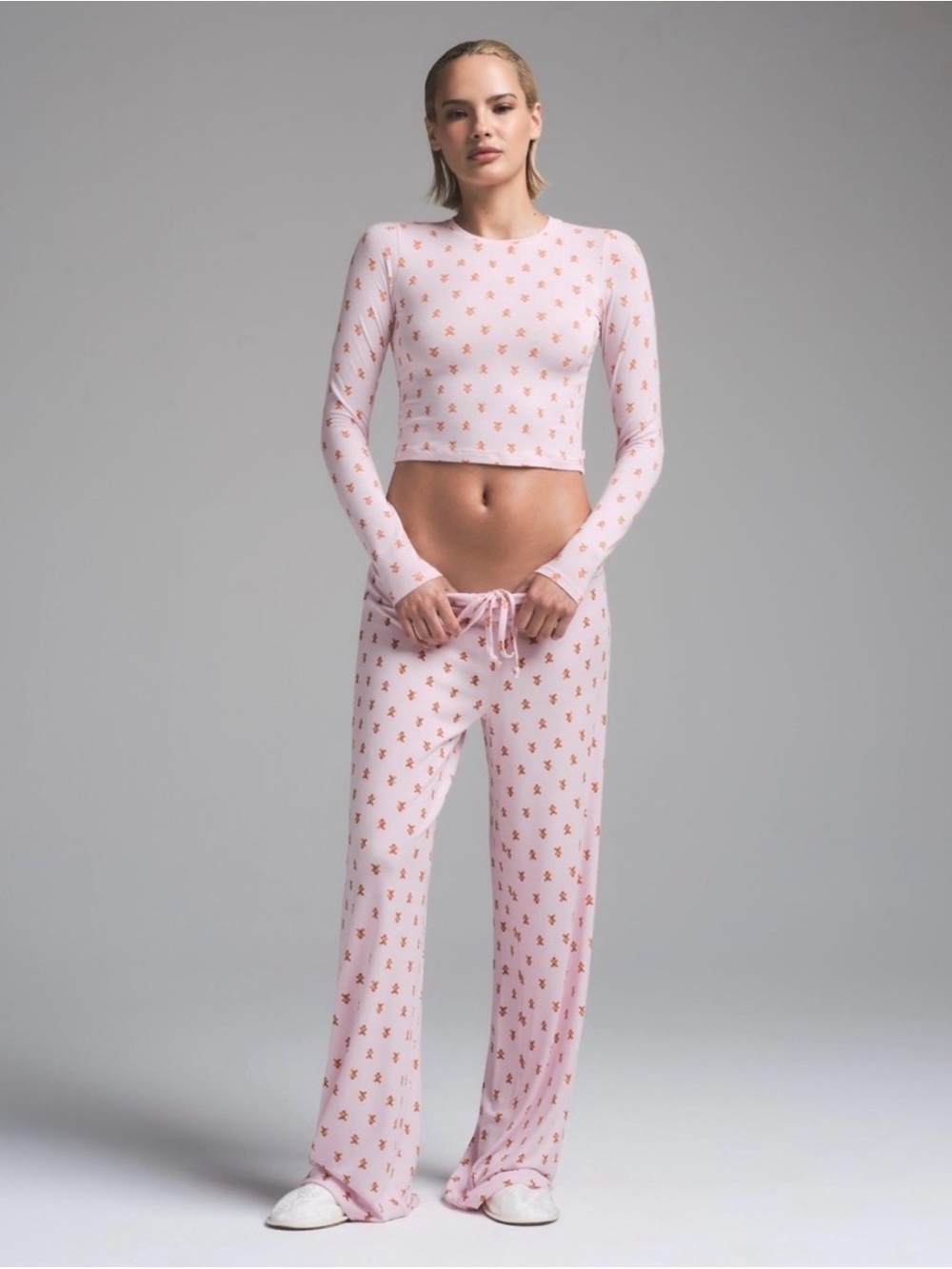 Skims Pink Gingerbread Sleepwear Set